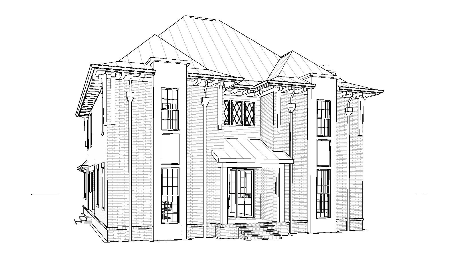 Magnolia A house plan front elevation
