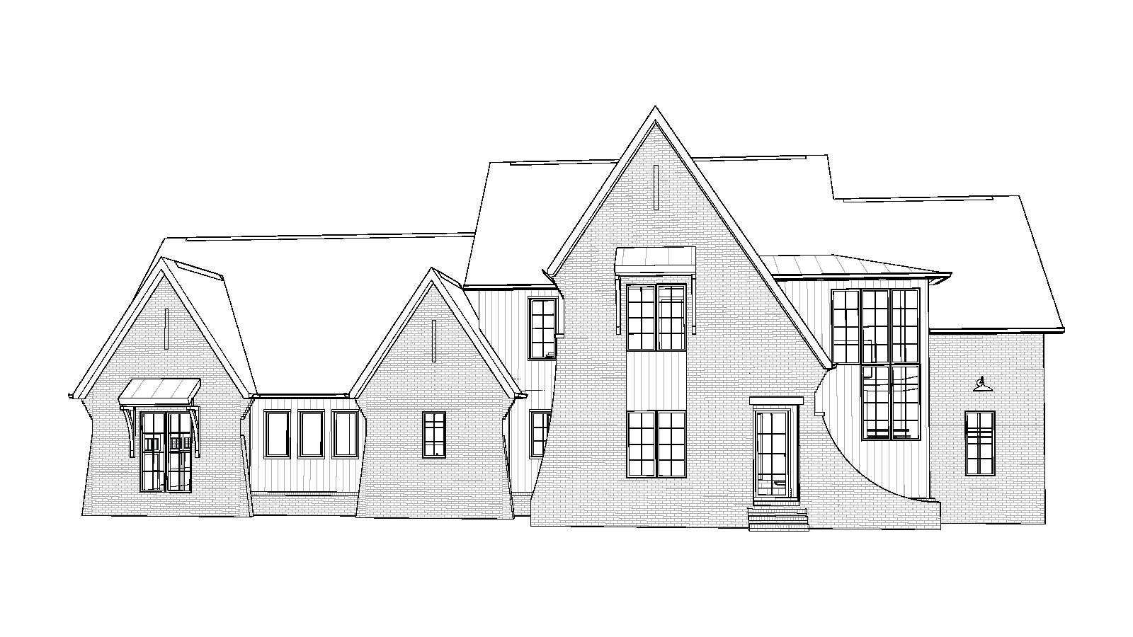 Hickory house plan front elevation