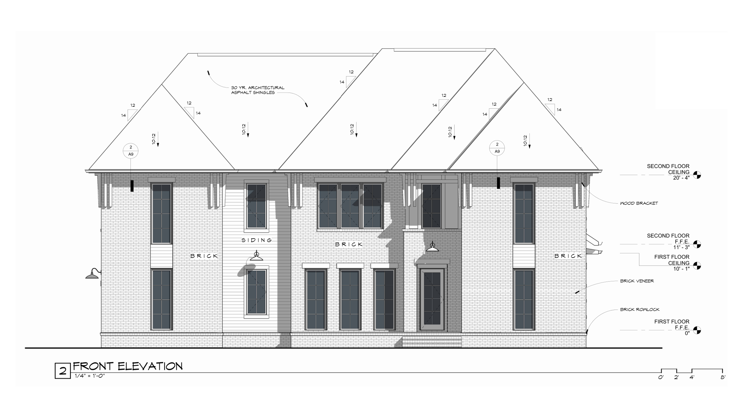 Spruce B house plan front elevation